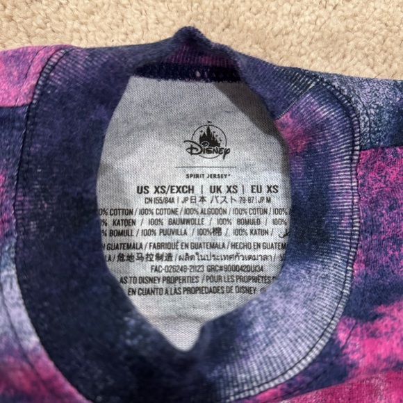 Disney Maleficent Spirit Jersey Purple Tie-Dye Sz XS - Picture 3 of 8